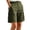 Army Green Womens Shorts, variant on Cargo Shorts for Women Hiking Elastic Mid Waisted Straight Leg Summer Casual Going Out Short with Multi-Pockets