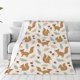 thumbnail image 1 of Fotbe Squirrel And Leaves Manta de Franela Acolchonada con Estampado, Súper Suave y Esponjosa, Extra Grande para Sofá, Cama, Uso Todo el Año-60"x50", 1 of 7