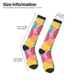 thumbnail image 5 of Easygdp Colorful Wool Balls Soccer Socks Sport Knee High Socks Calf Compression Athletic Socks for Men and Women, 5 of 9