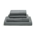 thumbnail image 3 of Virtu Bed Sheets Set, Deep Pocket Rayon Derived from Bamboo Blend Cooling 4 Piece Full Size Sheets sets, Gray, 3 of 7