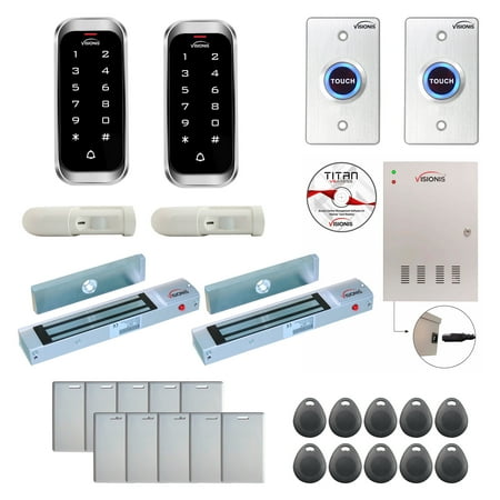 

FPC-8131 Two Doors Access Control Electromagnetic Lock For Outswinging Door 300lbs TCP/IP Wiegand Controller Box Outdoor Weatherproof Keypad / Reader Software Included 20000 Users With PIR Kit