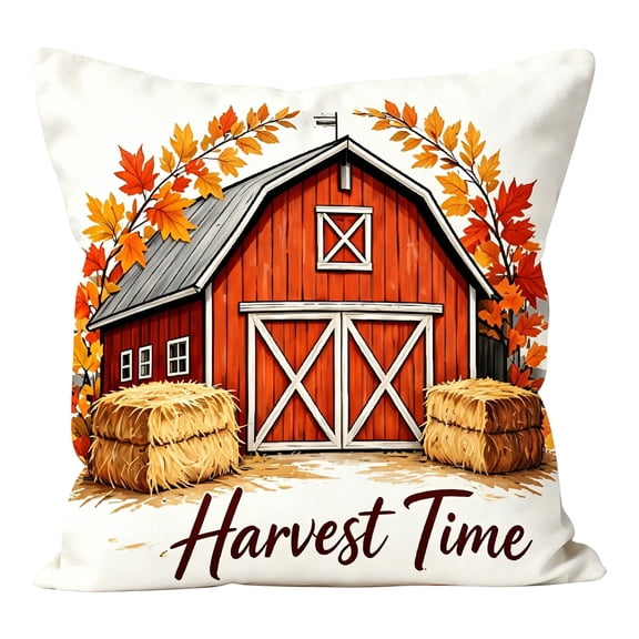 Thanksgiving Pillow Covers Fall Pumpkin Floral Decorative Pillow Cases Throw Pillow Covers For Home Sofa Bedroom Living Room Festival 45x45cm Polyester Low Saturation Modern(A)