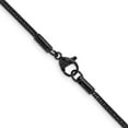 thumbnail image 3 of Chisel Stainless Steel Polished Black IP-plated 1.5mm 20 inch Square Wheat Chain, 3 of 5