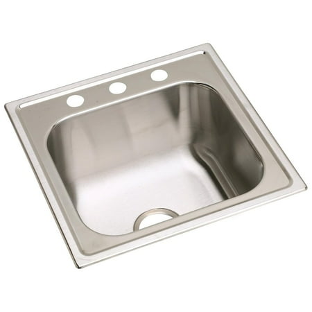 Elkay DPC12020103 Dayton Stainless Steel 20 x 20 x 10-1/8 1-Bowl Top Mount Laundry Sink
