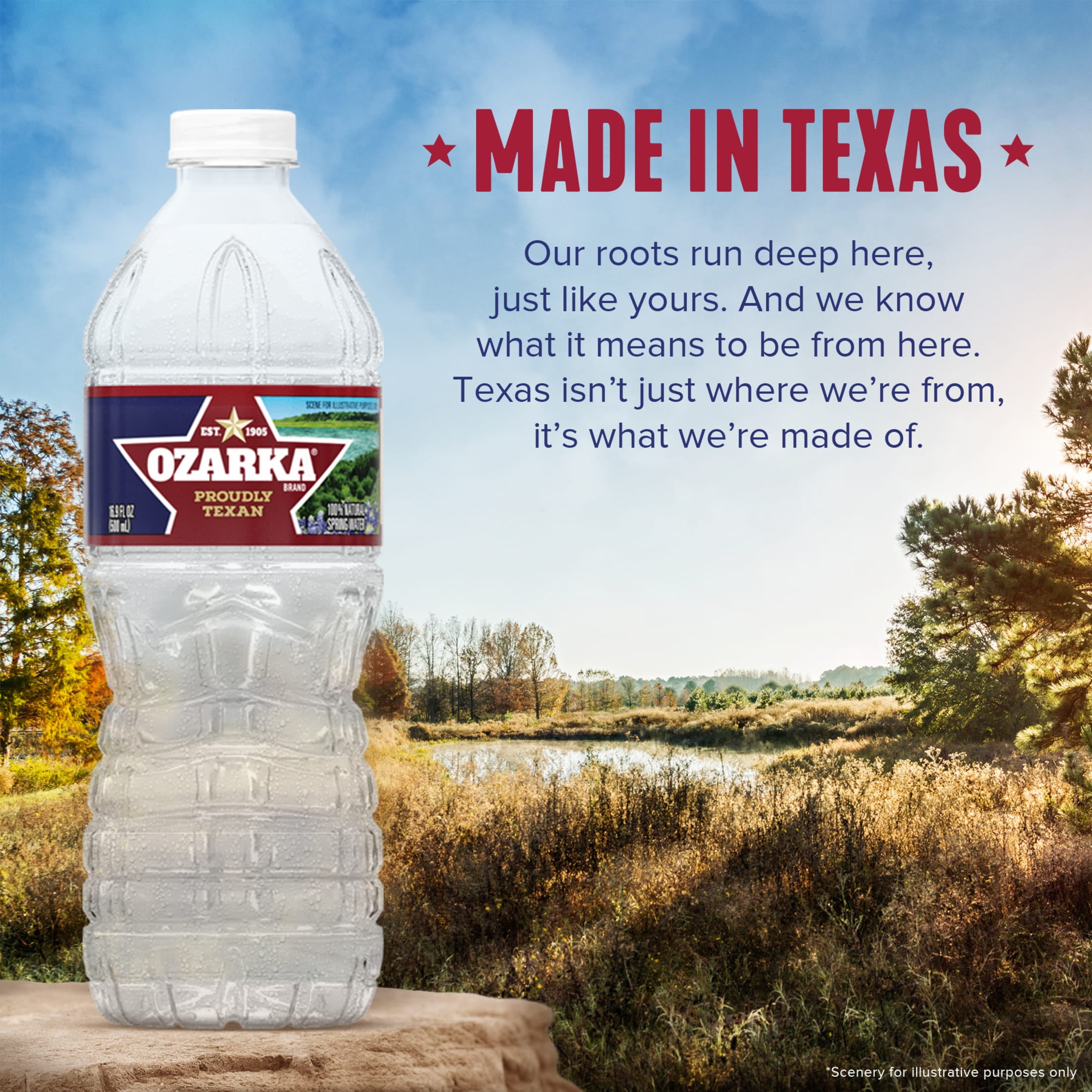 Ozarka Texas Spring Water, 16.9 Fl Oz, 35-Pack Plastic Bottles