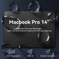 thumbnail image 6 of Case Compatible with MacBook Pro 14 inch M5 2026-2021 M4 M3 M2 M1 Pro/Max Chip, Hard Shell Cases- Matte Black, 6 of 8