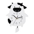 thumbnail image 3 of Cute Cow Wall Clock Animal Acrylic Wall Clock Silent Battery Operated Wall Clock With Swing Tail Pendulum For Living Room Bedroom Home Decor, 3 of 8