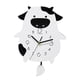 thumbnail image 1 of 1 reloj de pared de dibujos animados con forma de vaca, adorno decorativo (blanco), 1 of 6