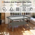thumbnail image 4 of Unnifurnzi Outdoor Coffee Table-Patio Wicker Coffee Table with Tempered Glass Top and 2-Tier Storage Outdoor Table for Deck Porch Balcony Garden-Gray, 4 of 6