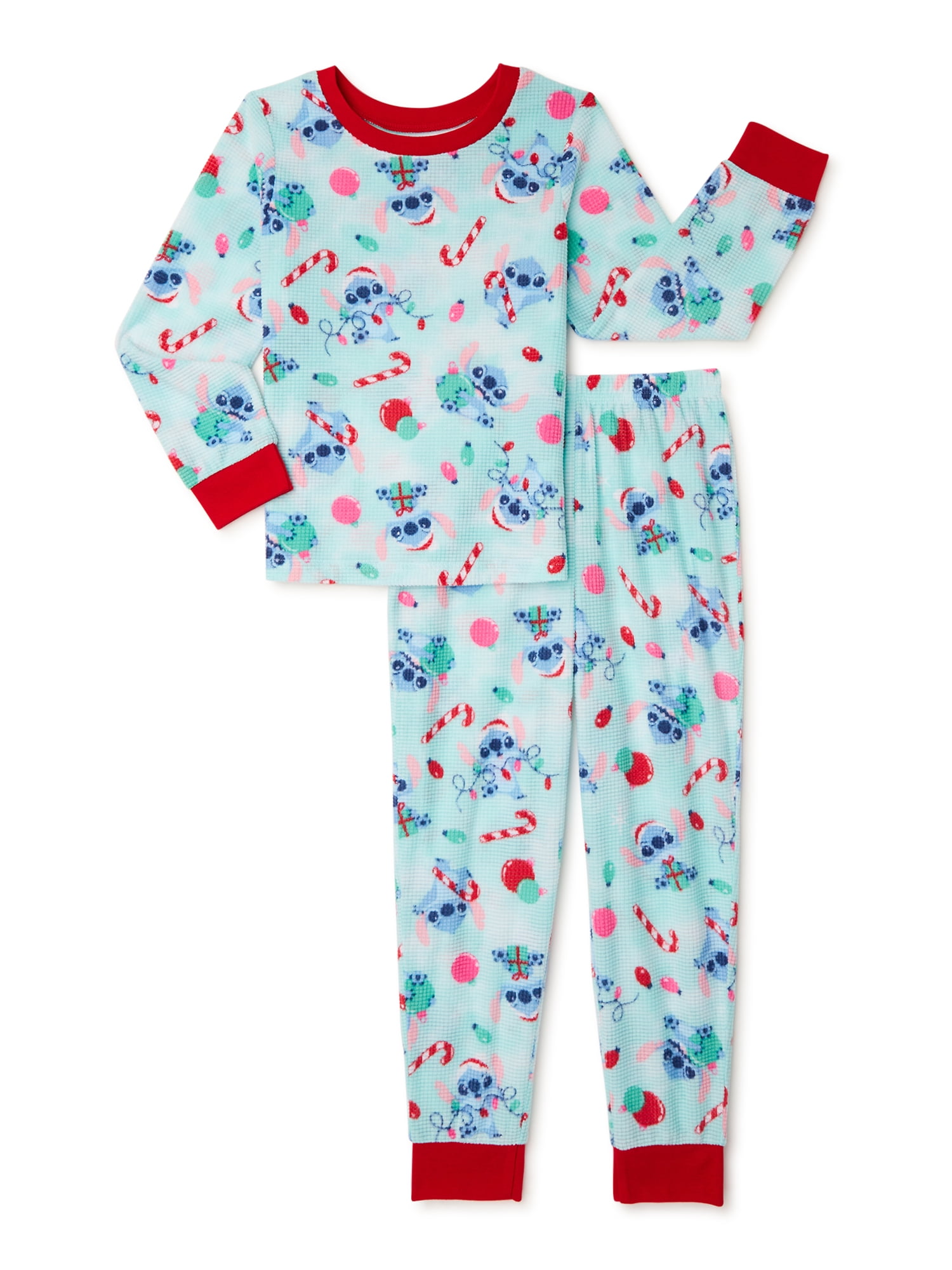 Disney Lilo & Stitch Girls Exclusive Long Sleeve Christmas Pajamas, 2 Christmas Pyjamas At Walmart