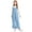 Blue, variant on Girls Fleece Overalls Winter Warm Sherpa Fuzzy Jumpsuit Kids Loose Straps Romper with Pockets Pink 7-8 Years