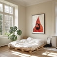 thumbnail image 4 of Cardinal portrait 2 - Photography Bird Wildlife Nature Animal Portrait Scenic Minimalist Black Framed Wall Art Print 5 x 7 inches, 4 of 7