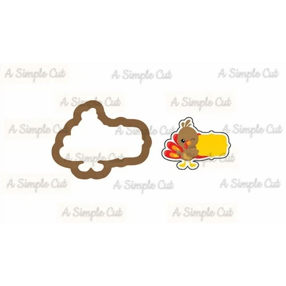 Turkey With Sign Cookie Cutter