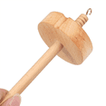 thumbnail image 4 of Drop Spindle Top Whorl Yarn Spinner for Crocheting Wheel Making Hand Carved Wooden Tool, 4 of 7