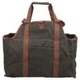 thumbnail image 1 of Bolsa de asas para troncos de leña encerada, resistente al agua, de alta capacidad, accesorios para chimenea, 1 of 14