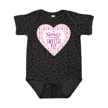 

Inktastic Nana s Sweetie Pie with Pink Hearts Gift Baby Boy or Baby Girl Bodysuit