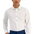 thumbnail image 3 of Bar III Mens Organic Cotton Slim Fit Button-Down Shirt, 3 of 5