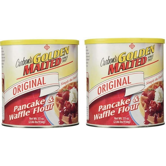 Golden Malted Pancake & Waffle Flour, Original, 33-Ounce Cans (Pack of 2)