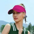 thumbnail image 6 of Gaeub Darkmagenta Sun Visor Hats with Empty Top and Adjustable, UV Protection for Golf Tennis Cycling Running, 6 of 8