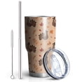thumbnail image 2 of 30oz Happy Thanksgiving Day Tumblers Stainless Steel Tumbler with Lid and Straw,Vacuum Insulated Double Wall Travel Tumbler Cups Mug with Cleaning Brush for Coffee,Tea, 2 of 7