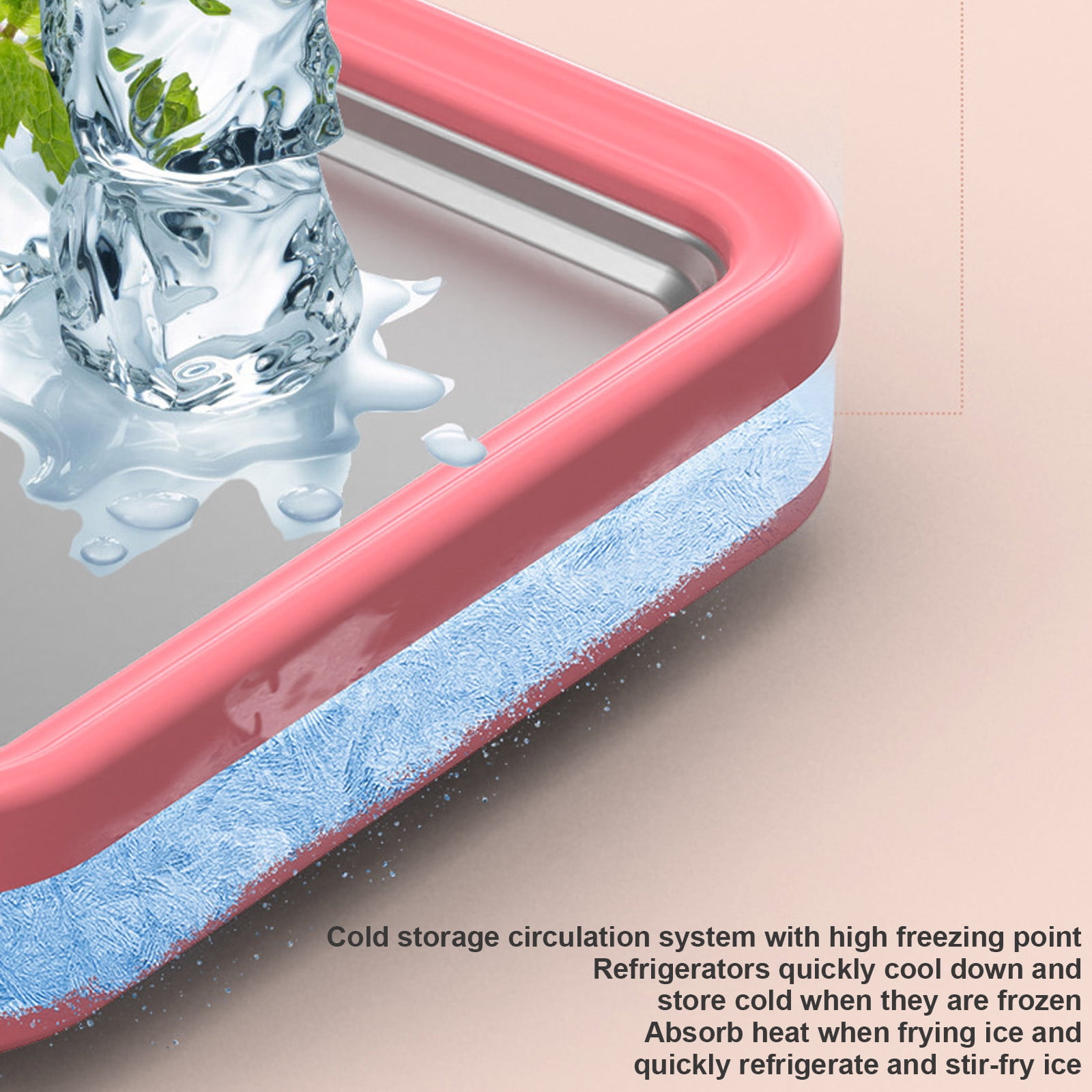 Stainless Steel Mini Ice Maker for Kids - No Electricity Needed - DIY Yogurt Machine with Ice Tray - Green Aluminum Alloy Home Ice Maker - Easy Clean, Safe Materials