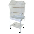 thumbnail image 1 of 3/4" Bar Spacing Villa Top Small Parrot Cage - 25"x21.5x59.5" In White, 1 of 3