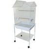 3/4" Bar Spacing Villa Top Small Parrot Cage - 25"x21.5x59.5" In White