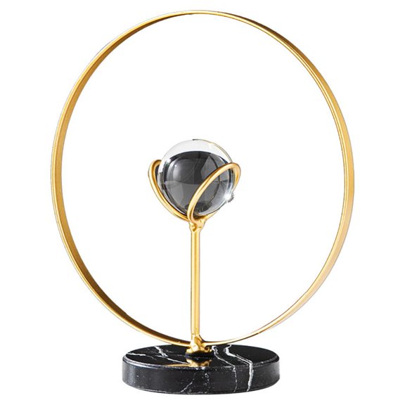 Godderr Crystal Ball Decoration Simple Elegant Geometric Shape Iron Crafts for Desktop Decoration
