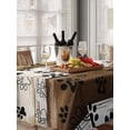thumbnail image 6 of Brown Beige Blue Farmhouse Table Cloth, Black Dog Paw Vintage Wooden Waterproof Tablecloth for Rectangle Tables, Reusable Washable Fabric Table Cover for Restaurant Kitchen Dining Tables 60"x84", 6 of 6