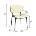 thumbnail image 3 of Art Leon Mid Century Dining Chairs PU Leather Wishbone Dining Chair,Set of 2, 3 of 6