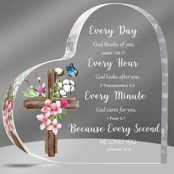 Acrylic Christian Gifts for Women Inspirational Gifts with Bible Verse Prayers Religious Gifts Scripture Gifts Friends Mom Valentines Birthday Gifts (Classic Style)