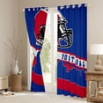 thumbnail image 3 of Homewish Football Sport Game Curtains Pack of 2 (42x84 Each),Rugby City Curtains Blackout,Red Blue Bedroom Curtains For Kids,Luxury Bedroom Decor, 3 of 6