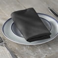 thumbnail image 2 of LA Linen 10-Pack Cloth Napkins, Washable Reusable Polyester Poplin Table Napkins, 18 by 18-Inch, Black, 2 of 3