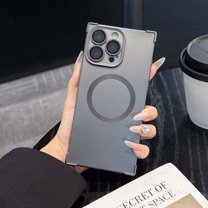 Desined For iPhone 16 Pro Magnetic Phone Case,Compatible with Wireless Charging,With Lens Film,Shockproof Anti-fall Matte Skin Feeling Ultra Slim Thin Fit Phone Case Cover,Gray