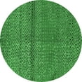 thumbnail image 1 of Ahgly Company Indoor Round Abstract Emerald Green Modern Area Rugs, 7' Round, 1 of 4