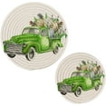 thumbnail image 7 of SKYSONIC Easter Retro Truck Pot Holders Trivets, 2 Pcs Heat Resistant Trivets,Eggs Feathers Floral Cotton Thread Weave Mats for Hot Pads Pans Pot Bowl Teapot for Kitchen Decor, 7 of 7