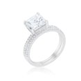 thumbnail image 1 of Womens Princess Solitaire Wedding Set Ring - Size 9, 1 of 1