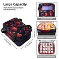 thumbnail image 3 of Hearts Battle Double Layered Insulated Lunch Bag with Two Compartments, Large Capacity, Refrigeration Capability - 7.1x11.4x16.1 inches - Hand Carry Meal Bag, 3 of 6