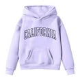 thumbnail image 3 of California Hoodies for Boys Girls Kids Long Sleeve Cute Graphic Hooded Sweatshirt with Pockets Pullover Tops, 3 of 5