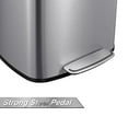 thumbnail image 5 of Ataucjin 13 Gal Pedal Kitchen Trash Can, 50L Heavy Duty Hands-Free Stainless Steel Garbage Can, Commercial Brushed Stainless Steel Step Waste Bin for Bathroom Bedroom Home Office, 5 of 8