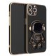 thumbnail image 3 of 3D Plating Astronaut Hidden Stand Case Cover Cute Astronaut Stand Phone Case para IPhone 12Pro TPU Cover, 3 of 3