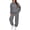 Dark Gray, variant on Silver Polyester Activewear Hooded Neck Weekend Full-Length Women's Trousers Suit, AUTOMET Womens 2 Outfits Hoodie Sweatsuit Sets Oversized Sweatshirt Baggy Fall Fashion Sweatpants With Pockets