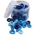 thumbnail image 1 of YOPTOP 100PCS Kids Ponytail Holders Solid Color Hair Ties Elastic Hair Bands with Box,blue, 1 of 10