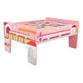Hey! Play! Wooden Train Set & Table for Kids Complete Set with 75 Pieces, Pink