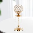 thumbnail image 3 of Wweixi Luxury Crystal Candle Holder Pillar Candlestick Ceremony Stand Decor Table Gold L 1Set, 3 of 6
