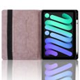 thumbnail image 2 of Case for iPad Mini 7 A17 Pro 2024/iPad Mini 6 2021 8.3 inch, Pink Leather Folio Stand with Pencil Holder & Card Slot, Auto Wake/Sleep, 2 of 7