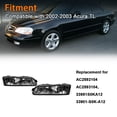 thumbnail image 2 of Kojem Front Bumper Driving Fog Lights Lamps Pair w/ Bulbs Fits 2002-2003 Acura  TL 3.2L Sedan Replacement for AC2592104 , AC2593104, 33951S0KA12 , 33901-S0K-A12, 2 of 10