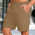 thumbnail image 5 of Tauxra Workwear Shorts for Men Solid Casual with Side Pockets Elastic Waist Drawstring Outdoor Summer, 5 of 6
