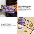 thumbnail image 4 of Purple Elegant Flowers Oven Mitts and Pot Holders with Chef Apron Set 5 Pcs Kitchen Cooking Set, 4 of 6