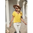 thumbnail image 2 of Richie House Women's Summer Casual Sexy V Neck Patch Pocket Tee Loose Top Tshirt ARH2022-B-XL, 2 of 4